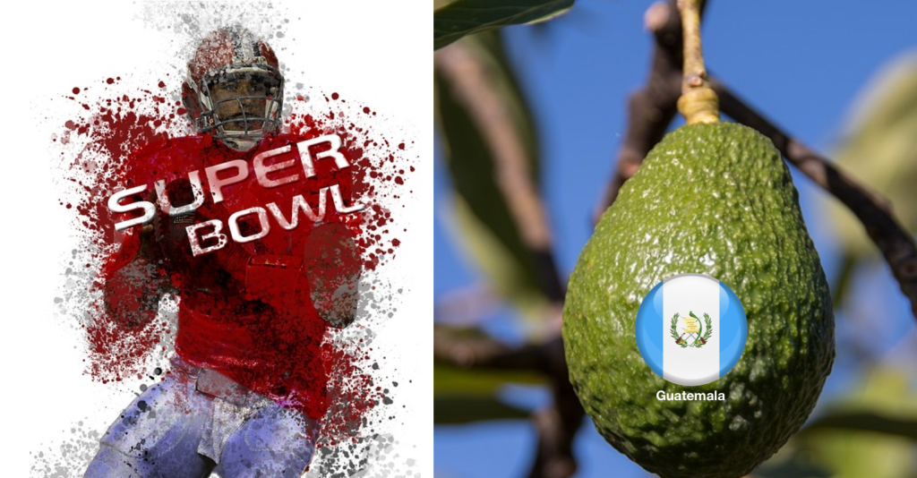 Aguacate guatemalteco debuta en EE UU en medio de la fiebre del Super&nbsp;Bowl