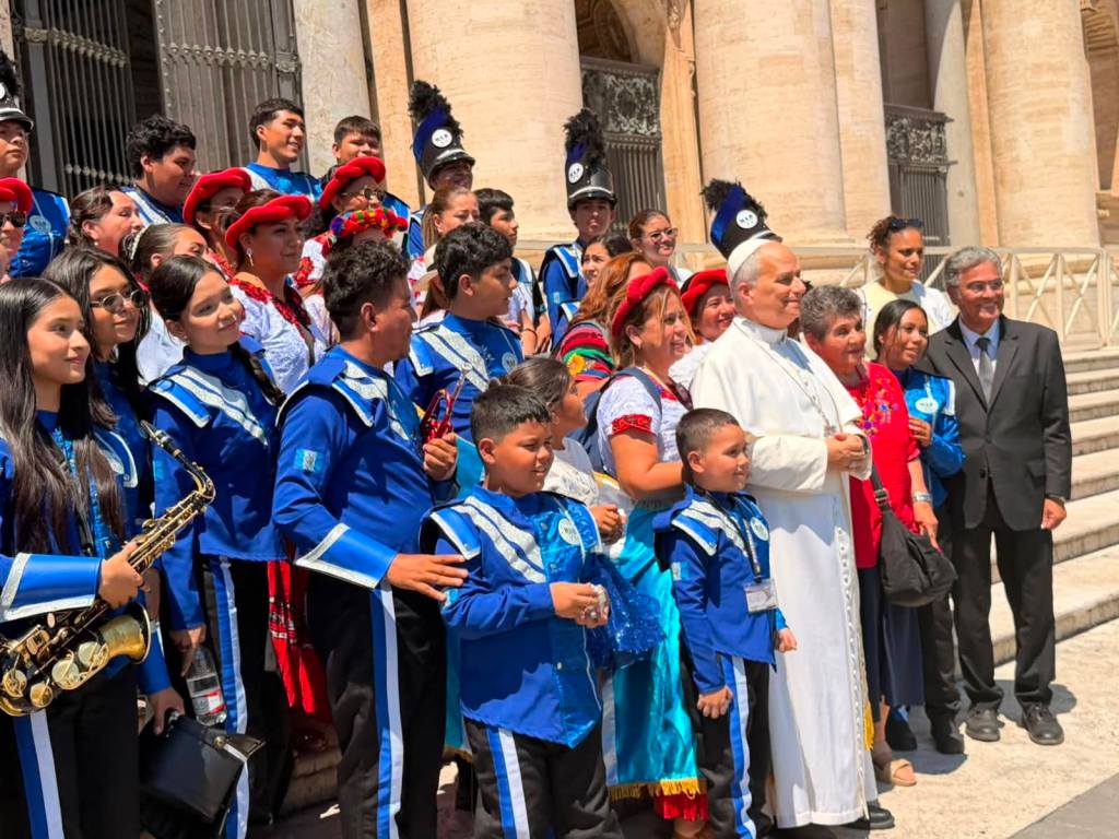 Banda de Escuintla participa en audiencia del Papa León XIV en el&nbsp;Vaticano